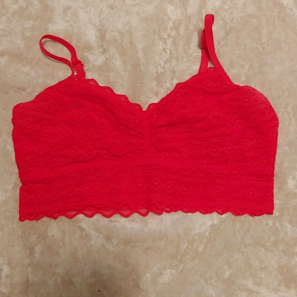 PINK Aztec Red Unlined Bralette
